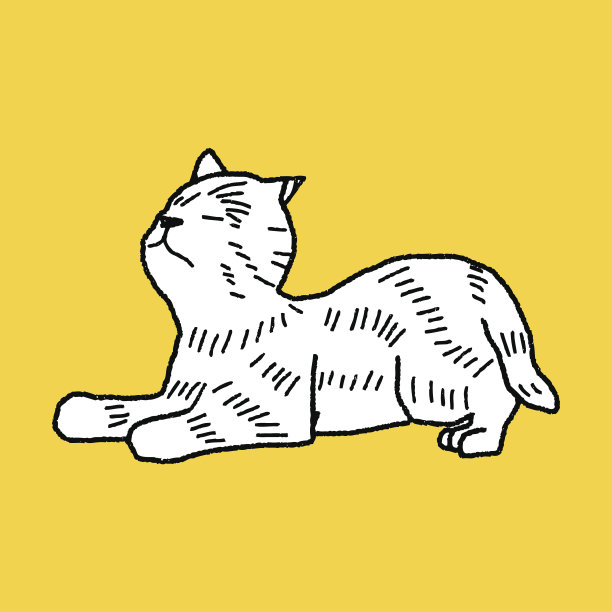 猫涂鸦画图片下载