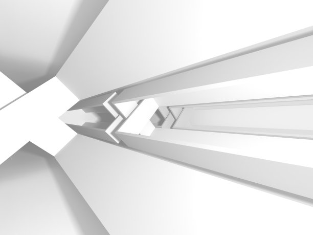 未来主义白色建筑设计背景图片下载