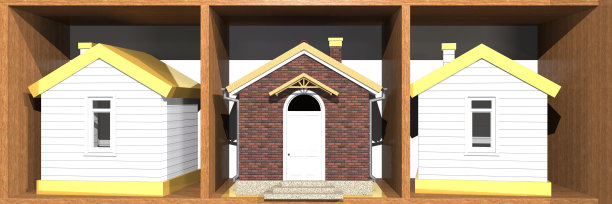 房子模型在架子上图片下载