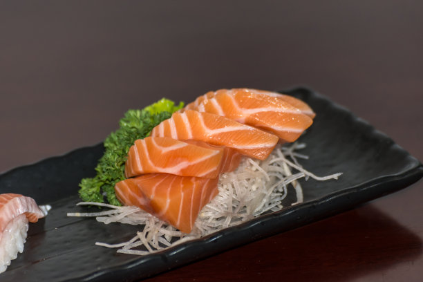 日本美食，包括刺身三文鱼图片下载