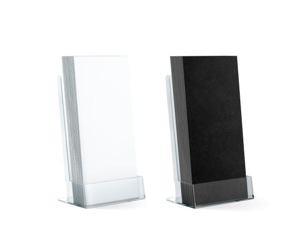 空白黑白传单堆叠模型玻璃塑料支架图片下载