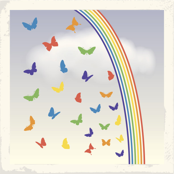 彩虹的颜色。图片下载