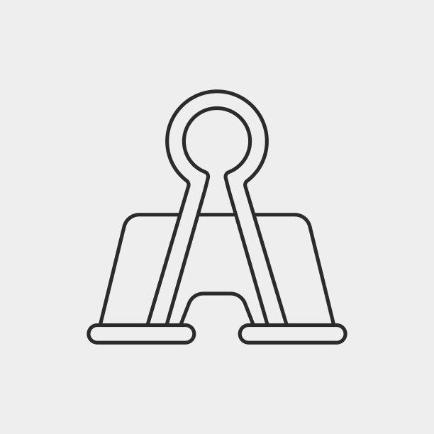 回形针线条图标图片下载