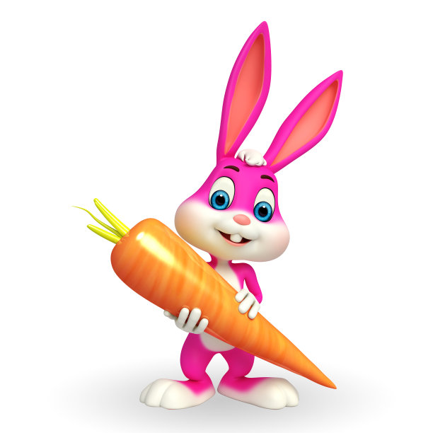 胡萝卜复活节兔子图片下载