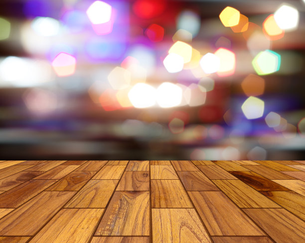 木材背景和散景图片下载