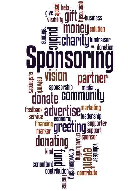 赞助，字云概念图片下载