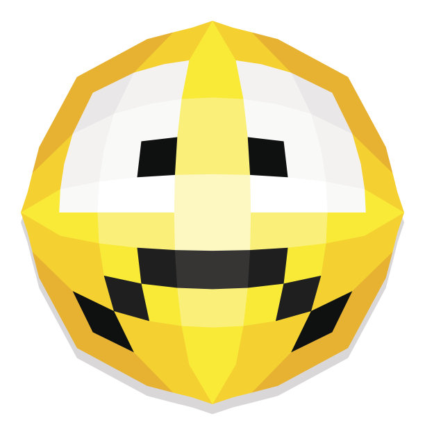 矢量可爱的卡通多边形脸插图孤立图片下载