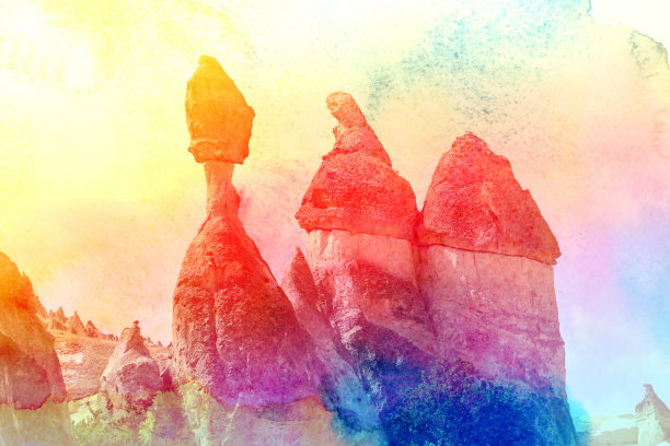 图为卡帕多西亚的山脉图片下载