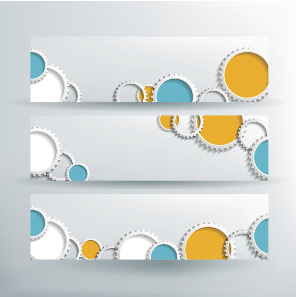 横幅与齿轮图片下载