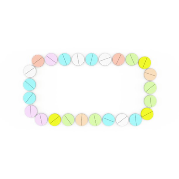 框架颜色药丸。孤立在白色背景上。矩形。图片下载