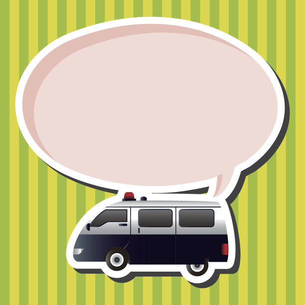 交通主题警车元素向量、eps图片下载