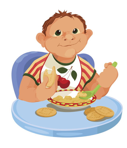 婴儿吃粥图片下载