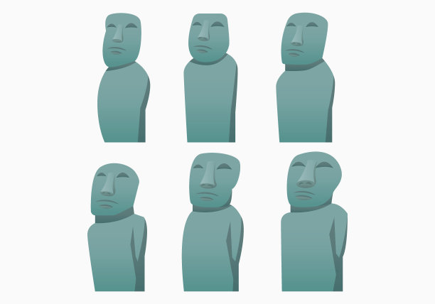 复活节岛雕像收藏图片下载