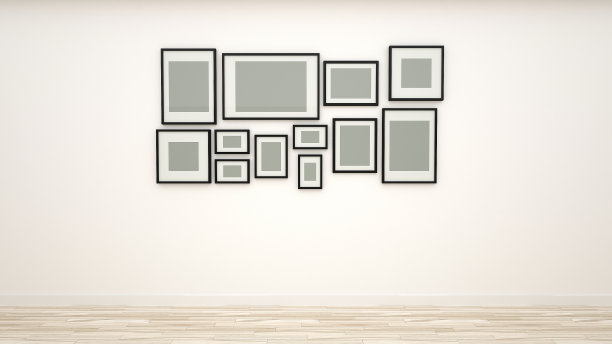 墙上相框(3d渲染)图片下载