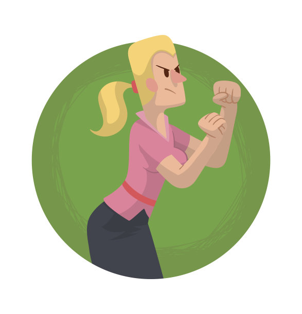 身材圆润，金发好斗的女商人图片下载