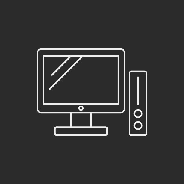 电脑游戏线性图标图片下载