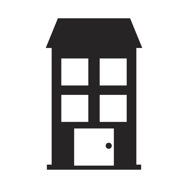 建筑外部前孤立图标图片下载