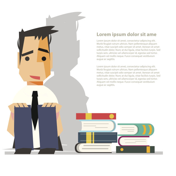 抑郁症讨厌读书-向量图片下载