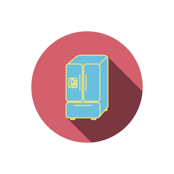 美国冰箱图标。有冰标志的冰箱图片下载