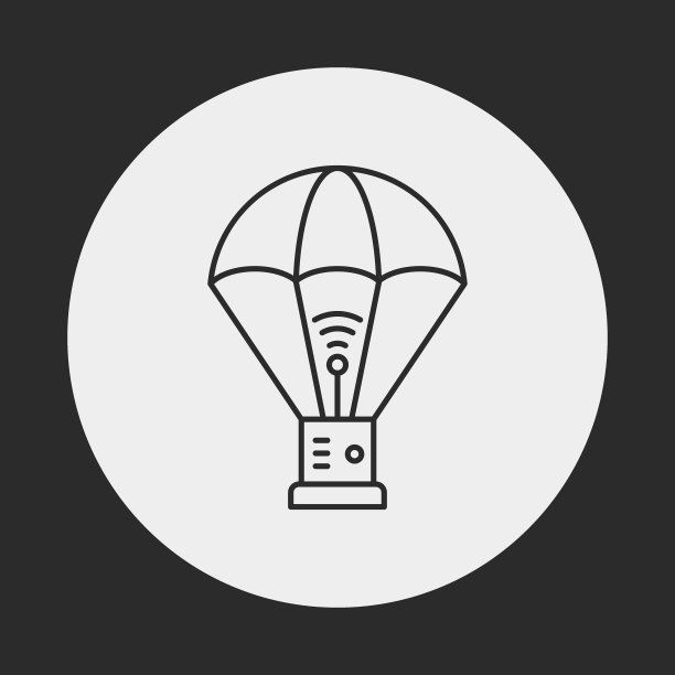 热气球线图标图片下载