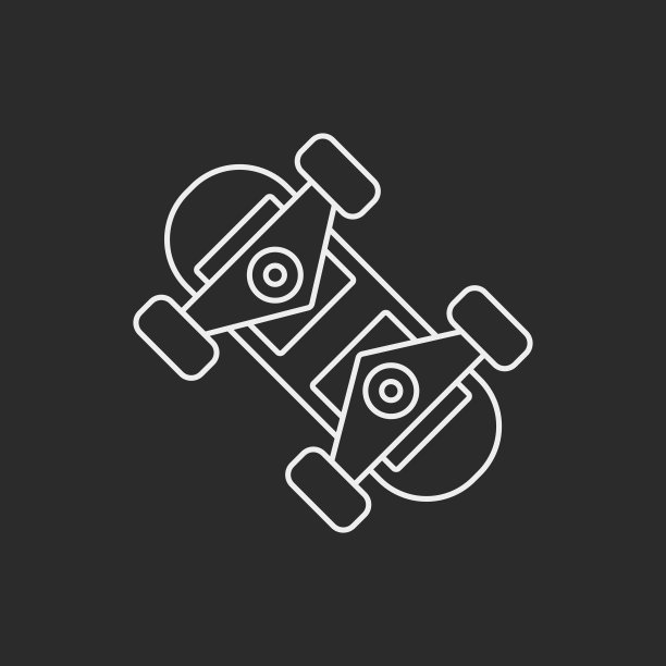 滑板线图标图片下载