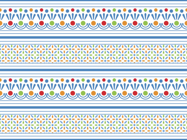 部落无缝模式。种族背景矢量图片下载