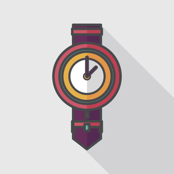 观看长阴影的平面图标，eps10图片下载