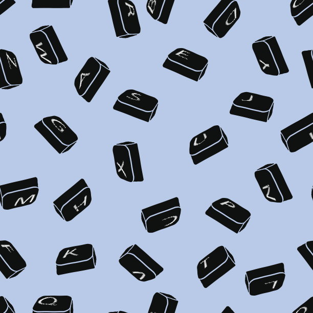 矢量背景黑色按钮与英文字母。图片下载