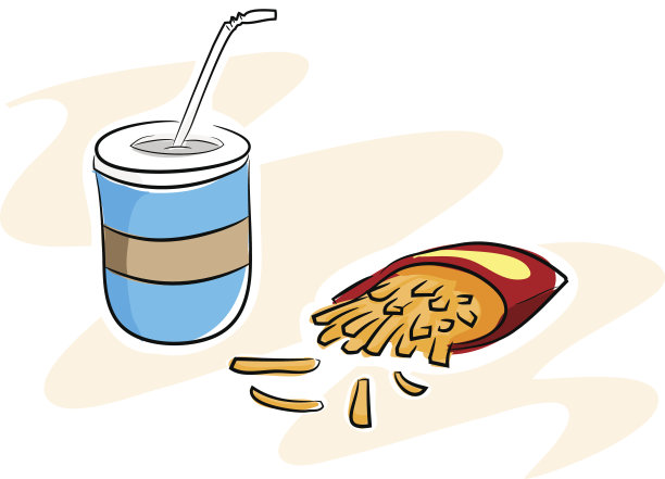 饮料和薯条图片下载
