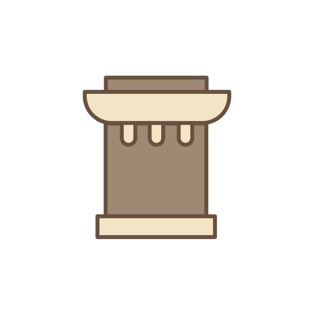 古老的柱子图标卡通图片下载