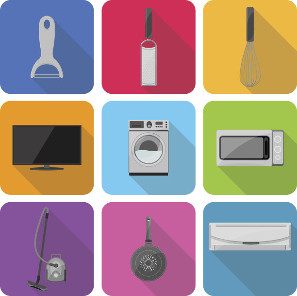 家用电器图标在平面设计集2图片下载