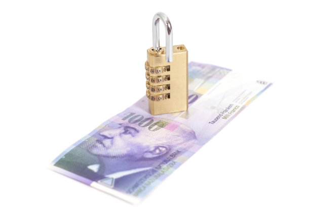 瑞士法郎的组合挂锁图片下载