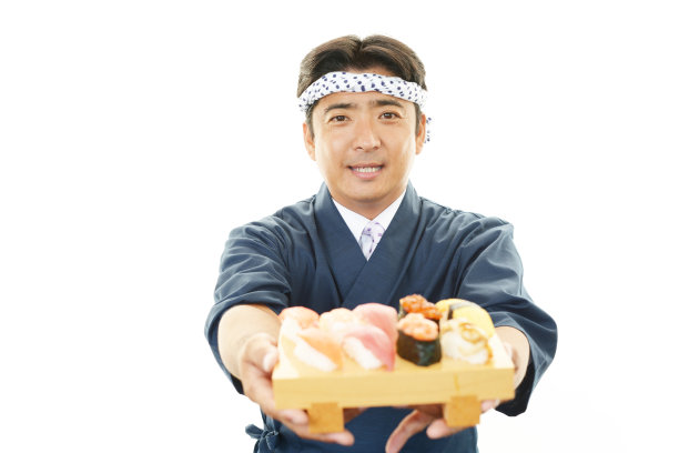 寿司厨师的肖像图片下载