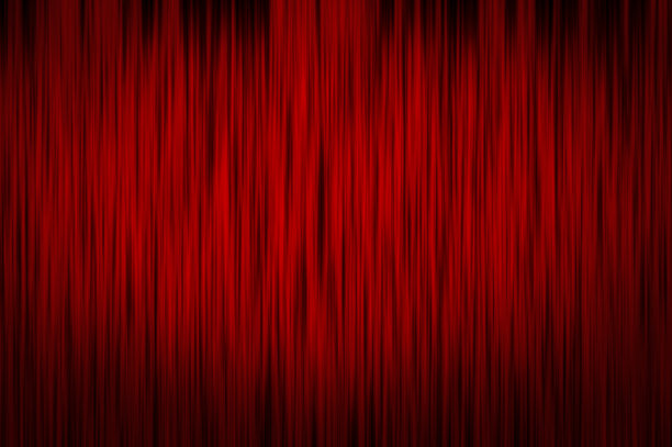 抽象的红色窗帘背景。图片下载