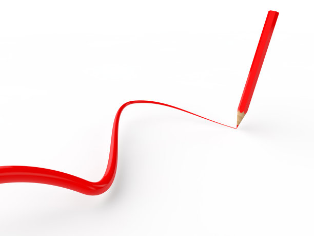 3d红铅笔和线图片下载