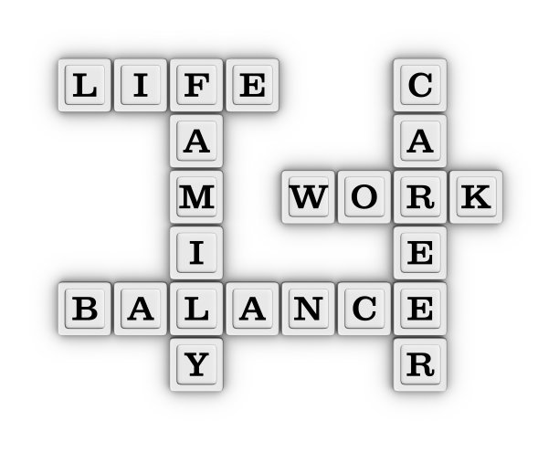 生活工作平衡填字游戏。图片下载