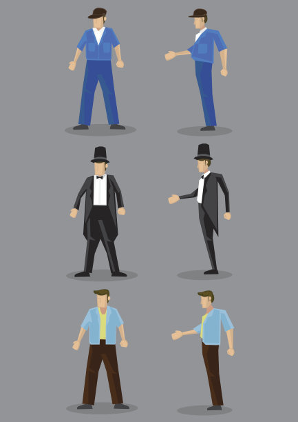 男士时尚矢量人物插图图片下载