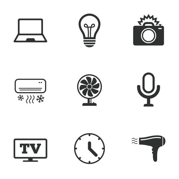 家用电器，设备图标。空调图片下载