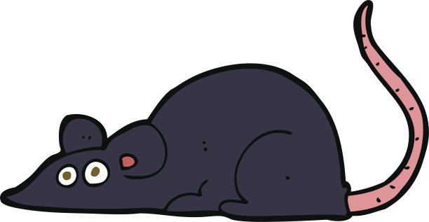 卡通黑色的老鼠图片下载