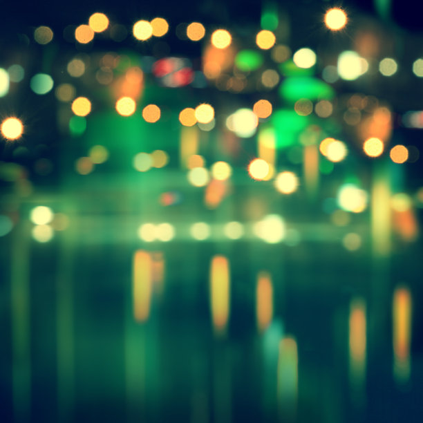 模糊的城市背景与散景效果。图片下载