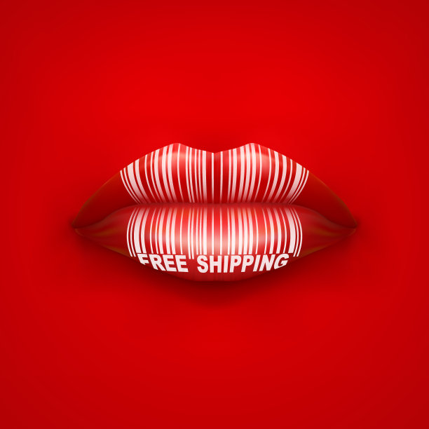 背景的女人嘴与标签和嘴唇图片下载