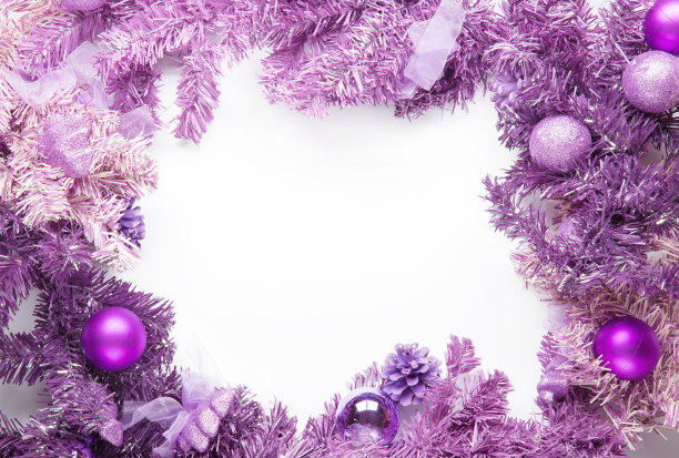 圣诞框架洋红色冷杉图片下载