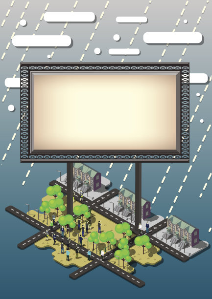 说明信息图形广告牌城市城市概念图片下载
