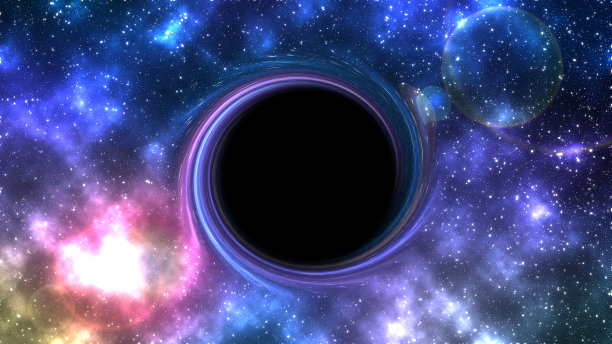 外太空星场上方的黑洞图片下载