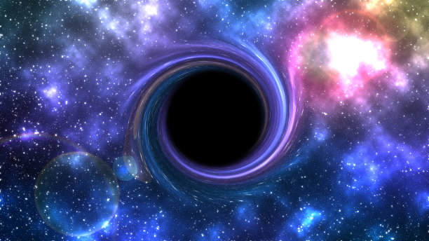 外太空星场上方的黑洞图片下载