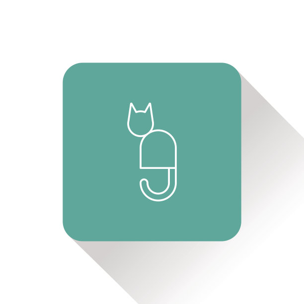 坐着的猫符号图标图片下载