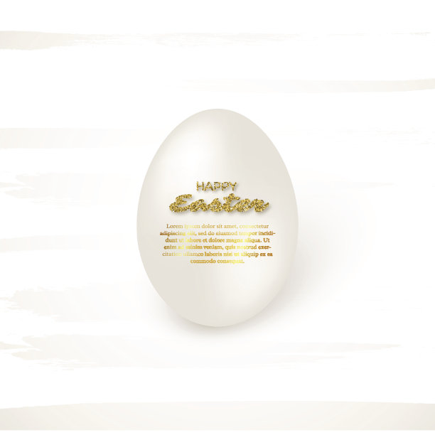 逼真的3D复活节彩蛋。图片下载