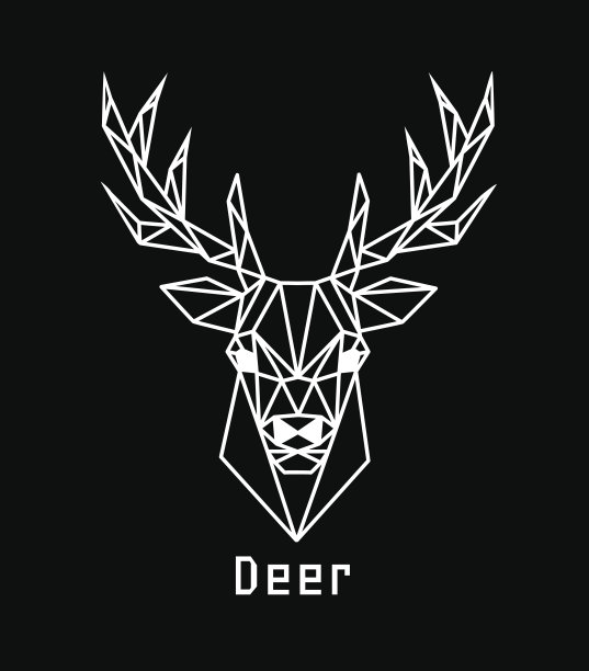 多边形的鹿素材图片