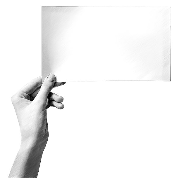 女人手里握着白纸，孤立在白底上。图片下载