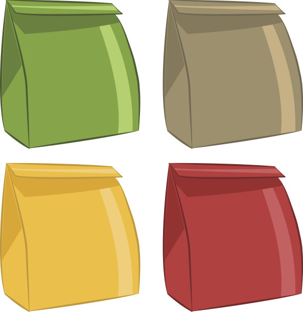 食品纸袋的图标。向量图片下载